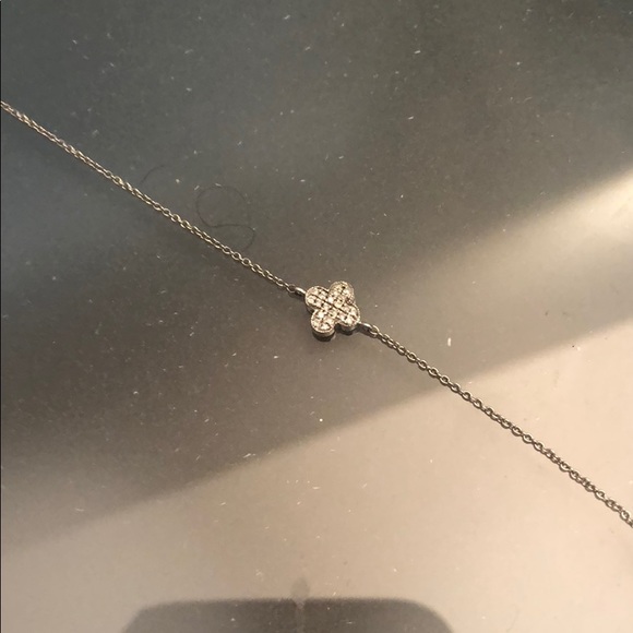 Diamond set bracelet flower/fleur-de-lis - Picture 4 of 8